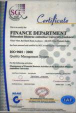 Finance Department ISO Certification